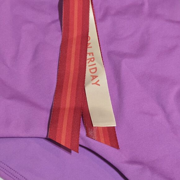 NEW Left On Friday Hi Tide Bikini Bottom XS Punch Fuchsia Pinup Beach Swimsuit - Picture 4 of 13